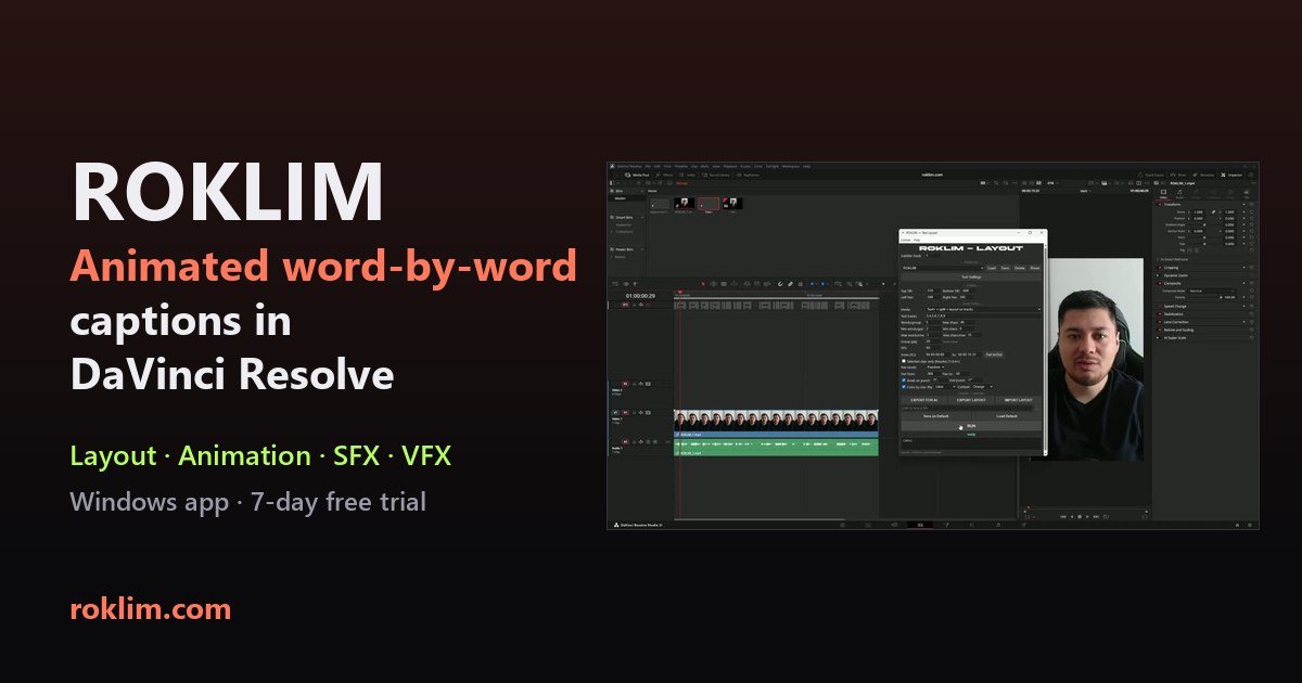 Getting Started with ROKLIM for DaVinci Resolve